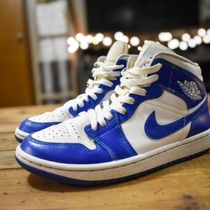 Womens 7.5 Nike Air Jordan 1 Mid Kentucky Blue, No Box